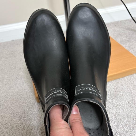 London Fog Classic Black Short Rain Boots - Picture 3 of 7